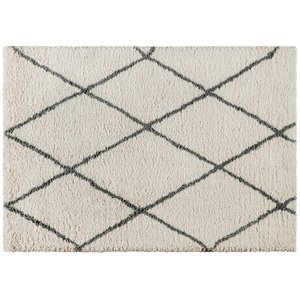 Flash Furniture 5' x 7' Polyester Area Rug in Ivory and Gray