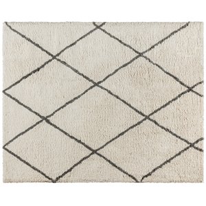 Flash Furniture 8' x 10' Polyester Area Rug in Ivory and Gray