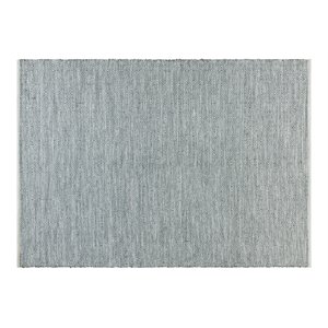 Flash Furniture 89&quot x 58&quot Handwoven Diamond Motif Fabric Area Rug in Gray