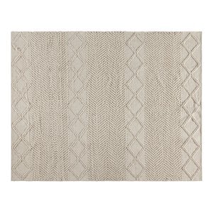Flash Furniture 95.5&quot x 119.5&quot Handwoven Geometric Cotton Area Rug in White