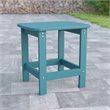 Flash Furniture Charlestown All-Weather Resin Adirondack Side Table in Teal Blue
