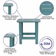 Flash Furniture Charlestown All-Weather Resin Adirondack Side Table in Teal Blue