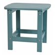 Flash Furniture Charlestown All-Weather Resin Adirondack Side Table in Teal Blue
