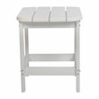 Flash Furniture Charlestown All-Weather Resin Adirondack Side Table in White