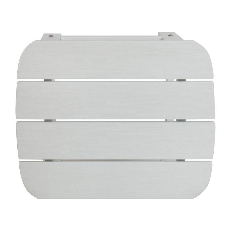 Flash Furniture Charlestown All-Weather Resin Adirondack Side Table in White