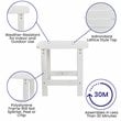 Flash Furniture Charlestown All-Weather Resin Adirondack Side Table in White
