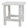 Flash Furniture Charlestown All-Weather Resin Adirondack Side Table in White