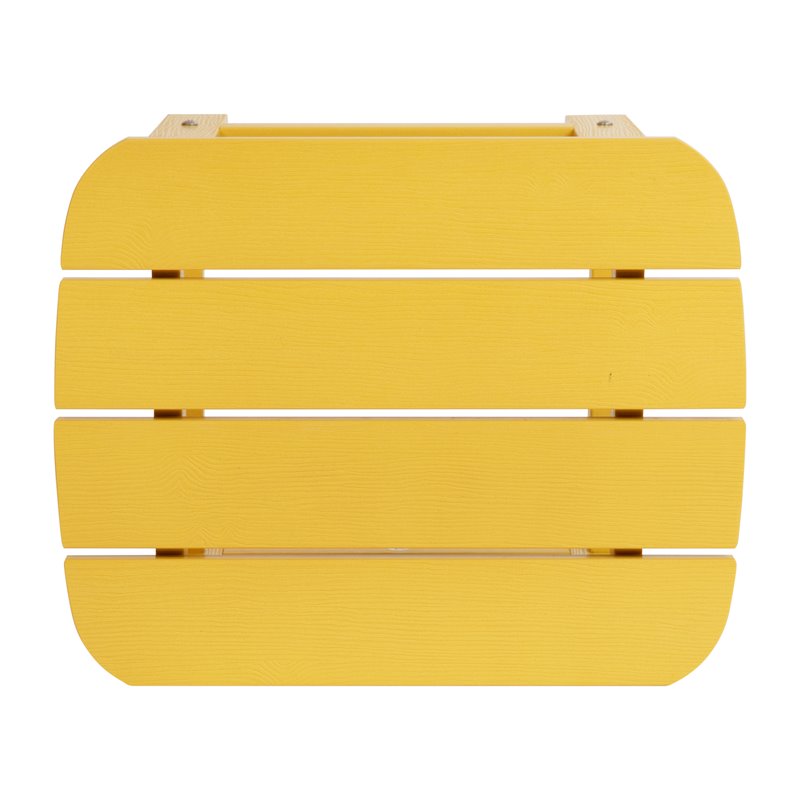 Flash Furniture Charlestown All-Weather Resin Adirondack Side Table in Yellow