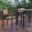 Flash Furniture Stackable All-Weather Aluminum Patio Chairs in Brown (Set of 2)