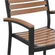 Flash Furniture Stackable All-Weather Aluminum Patio Chairs in Brown (Set of 2)