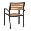 Flash Furniture Stackable All-Weather Aluminum Patio Chairs in Brown (Set of 2)