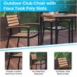 Flash Furniture Stackable All-Weather Aluminum Patio Chairs in Brown (Set of 2)