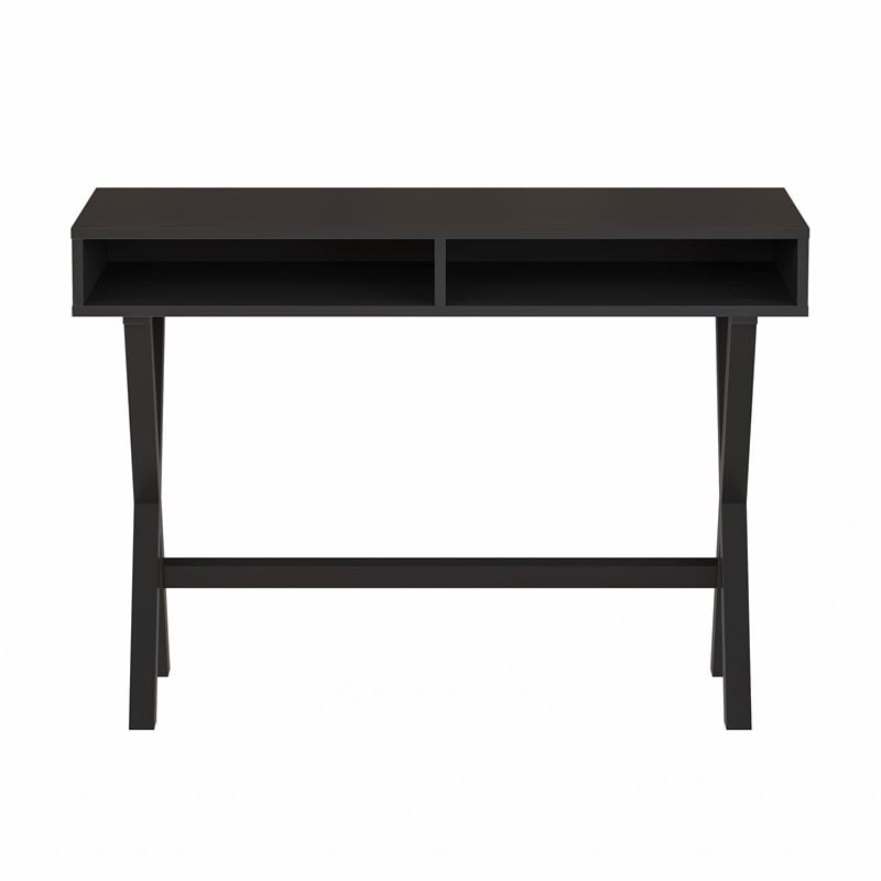 Flash Furniture Wood Writing Computer Desk with Open Storage in Black