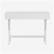 Flash Furniture Wood Writing Computer Desk with Open Storage in White