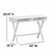 Flash Furniture Wood Writing Computer Desk with Open Storage in White