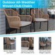 Flash Furniture Kallie Stacking Aluminum Club Chairs in Natural (Set of 2)