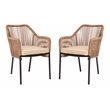 Flash Furniture Kallie Stacking Aluminum Club Chairs in Natural (Set of 2)