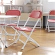 Flash Furniture Plastic Kid Folding Chair in Burgundy Red (Set of 2)
