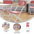 Flash Furniture Plastic Kid Folding Chair in Burgundy Red (Set of 2)