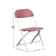 Flash Furniture Plastic Kid Folding Chair in Burgundy Red (Set of 2)