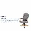 Flash Furniture Fabric Executive Swivel Office Chair in Gray/Driftwood