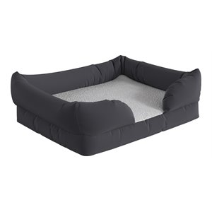 Flash Furniture Orthopedic 25&quot x 20&quot Fabric and Memory Foam Dog Bed in Gray