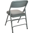 Flash Furniture Metal and Fabric Padded Folding Chair in Gray (Set of 2)