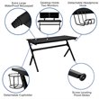Flash Furniture Metal & Faux Leather Gaming Desk Bundle with Chair in Red/Black