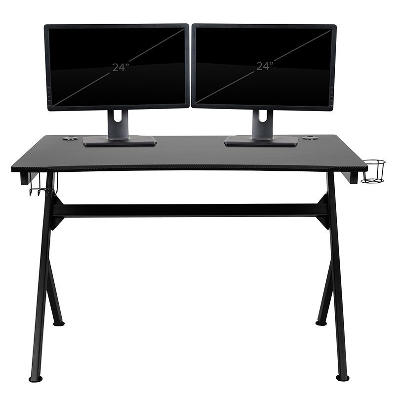 Flash Furniture Metal Gaming Bundle-Desk and Reclining Chair Set in Red