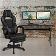 Flash Furniture Metal Gaming Desk Set with Reclining and Footrest in Black