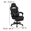 Flash Furniture Metal and Faux Leather Gaming Desk Bundle with Chair in Black