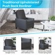 Flash Furniture Carson Fabric Push Back Recliner with Accent Nail Trim in Gray