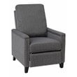 Flash Furniture Carson Fabric Push Back Recliner with Accent Nail Trim in Gray