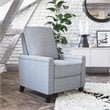 Flash Furniture Carson Fabric Push Back Recliner with Nail Trim in Light Gray