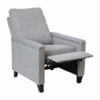 Flash Furniture Carson Fabric Push Back Recliner with Nail Trim in Light Gray