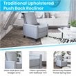 Flash Furniture Carson Fabric Push Back Recliner with Nail Trim in Light Gray