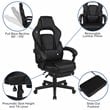 Flash Furniture X40 LeatherSoft Gaming Chair with Recline Back/Arms in Black