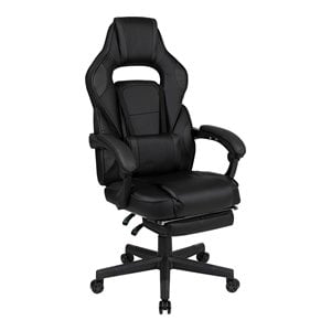 Flash Furniture X40 LeatherSoft Gaming Chair with Recline Back/Arms in Black