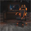 Flash Furniture X40 LeatherSoft Gaming Chair w/ Recline Back/Arm in Black/Orange