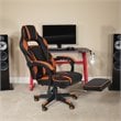 Flash Furniture X40 LeatherSoft Gaming Chair w/ Recline Back/Arm in Black/Orange