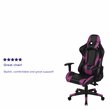 Flash Furniture X20 LeatherSoft Racing Gaming Ergonomic Chair in Purple