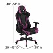 Flash Furniture X20 LeatherSoft Racing Gaming Ergonomic Chair in Purple
