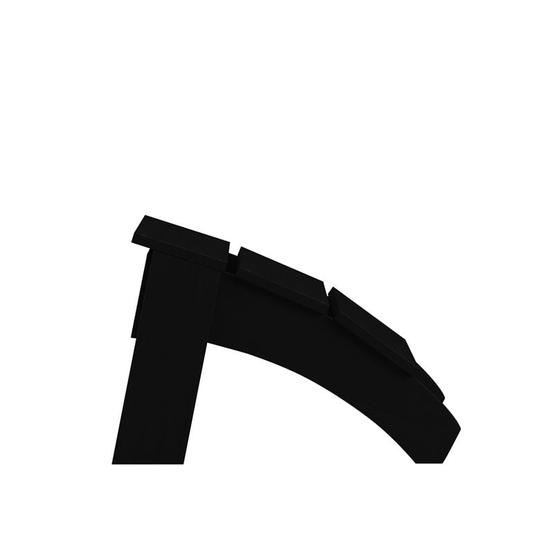 Flash Furniture Sawyer Indoor/Outdoor Resin Adirondack Ottoman in Black