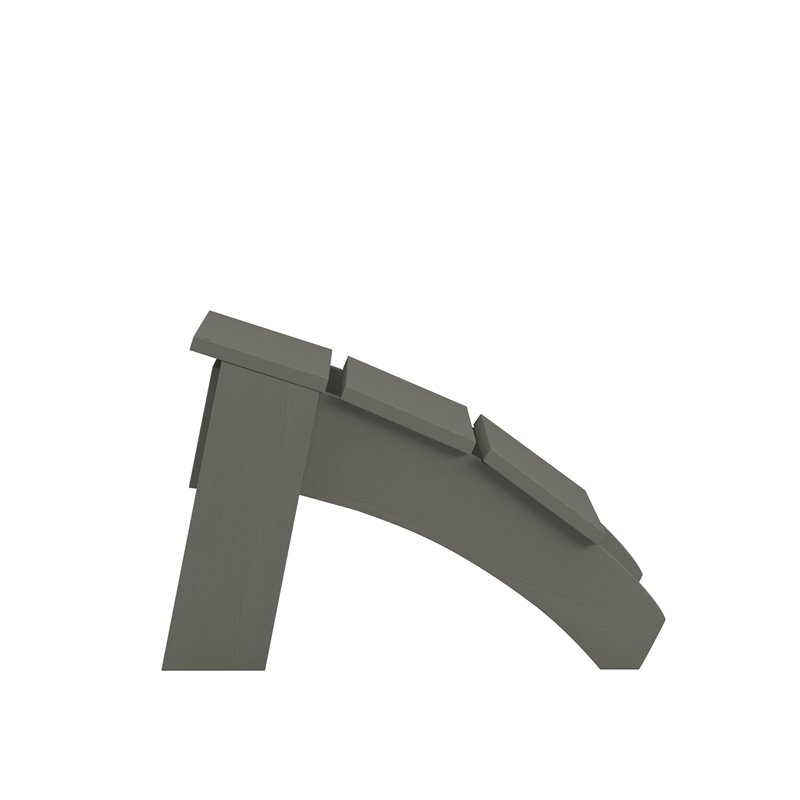 Flash Furniture Sawyer Indoor/Outdoor Resin Adirondack Ottoman in Gray