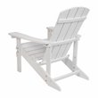 Flash Furniture Charlestown All-Weather Resin Adirondack Chair in White