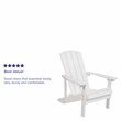 Flash Furniture Charlestown All-Weather Resin Adirondack Chair in White