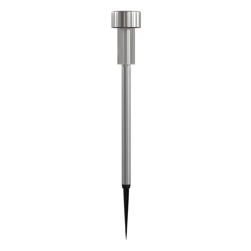 Flash Furniture Stainless Steel LED Landscaping Lights in Gray (Set of 12)