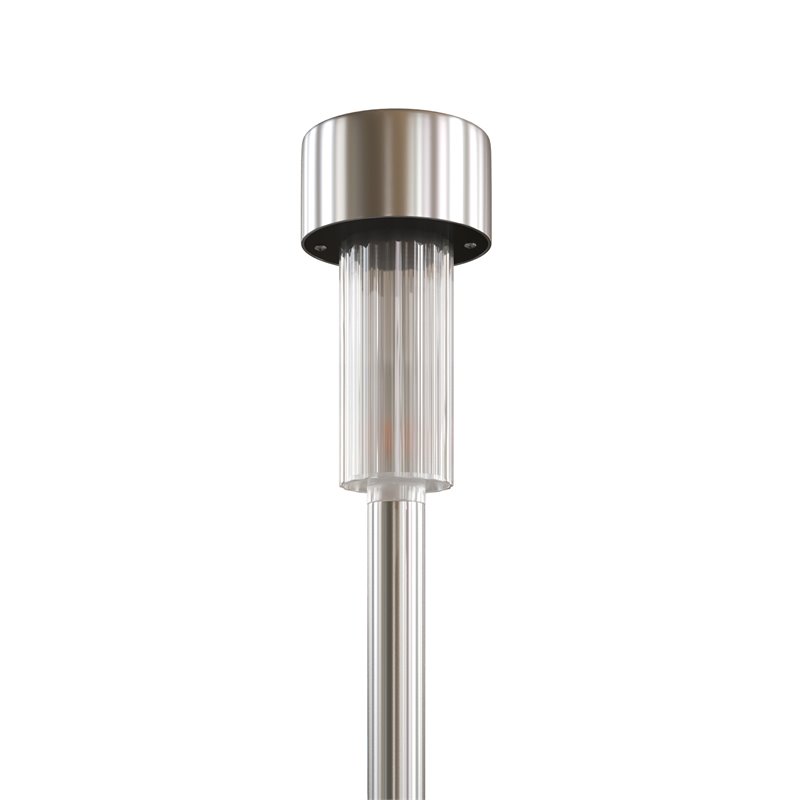 Flash Furniture Stainless Steel LED Landscaping Lights in Gray (Set of 12)