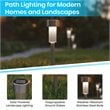 Flash Furniture Stainless Steel LED Landscaping Lights in Gray (Set of 12)