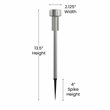 Flash Furniture Stainless Steel LED Landscaping Lights in Gray (Set of 12)